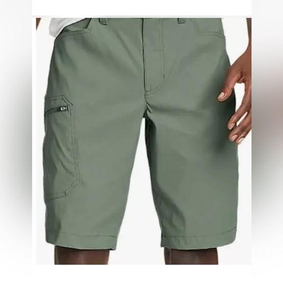 EDDIE BAUER Men's Rainier Shorts Active Fit Mineral Green Size 32 - Picture 10 of 10